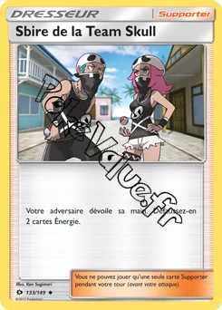 Carte Pokémon Sbire de la Team Skull n°133 de la série Soleil et Lune