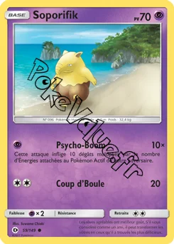 Carte Pokémon Soporifik  n°59 de la série Soleil et Lune