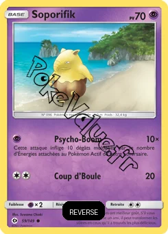 Carte Pokémon Soporifik  Reverse n°59 de la série Soleil et Lune