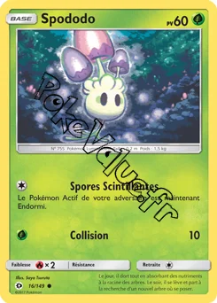 Carte Pokémon Spododo  n°16 de la série Soleil et Lune