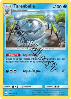 Carte Pokémon Tarenbulle  n°46 de la série Soleil et Lune