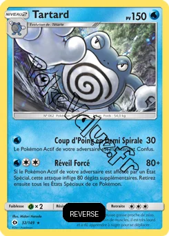 Carte Pokémon Tartard  Reverse n°32 de la série Soleil et Lune