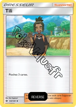 Carte Pokémon Tili Reverse n°120 de la série Soleil et Lune
