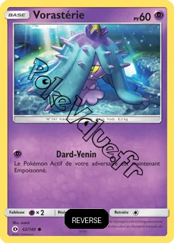 Carte Pokémon Vorastérie Reverse n°62 de la série Soleil et Lune