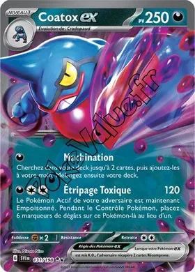 Carte Pokémon Coatox ex  n°131 de la série Écarlate et Violet