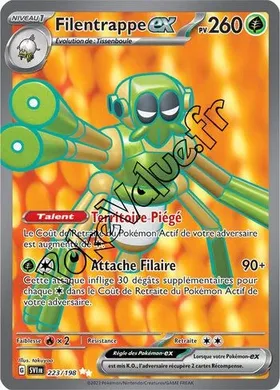 Carte Pokémon Filentrappe ex  n°223 de la série Écarlate et Violet