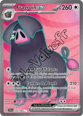 Carte Pokémon Fragroin ex  n°234 de la série Écarlate et Violet