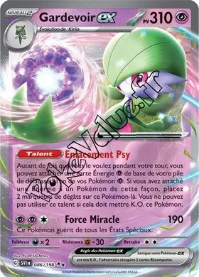 Carte Pokémon Gardevoir ex  n°086 de la série Écarlate et Violet