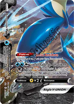 Carte Pokémon Amphinobi V UNION En bas à gauche n°157 de la série Promo SWSH