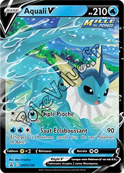 Carte Pokémon Aquali V  n°150 de la série Promo SWSH