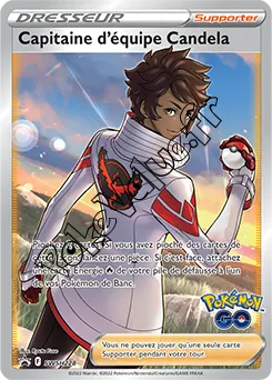 Carte Pokémon Capitaine d’équipe Candela n°228 de la série Promo SWSH