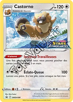Carte Pokémon Castorno  n°188 de la série Promo SWSH