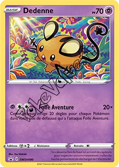 Carte Pokémon Dedenne  n°080 de la série Promo SWSH