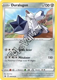 Carte Pokémon Duralugon n°028 de la série Promo SWSH