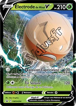 Carte Pokémon Électrode de Hisui V n°294 de la série Promo SWSH