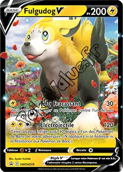 Carte Pokémon Fulgudog V  n°219 de la série Promo SWSH