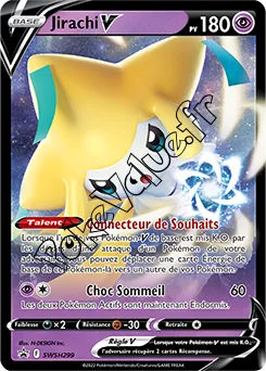 Carte Pokémon Jirachi V  n°299 de la série Promo SWSH