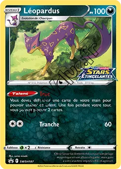 Carte Pokémon Léopardus  n°187 de la série Promo SWSH