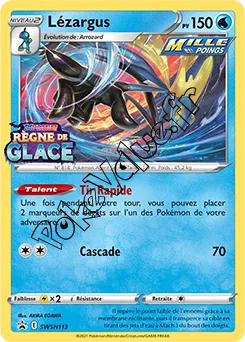 Carte Pokémon Lézargus  n°113 de la série Promo SWSH