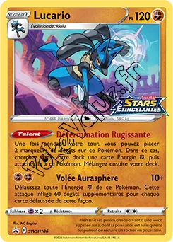 Carte Pokémon Lucario  n°186 de la série Promo SWSH
