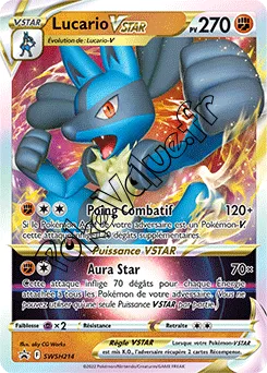 Carte Pokémon Lucario VSTAR  n°214 de la série Promo SWSH