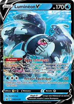Carte Pokémon Luminéon V  n°250 de la série Promo SWSH