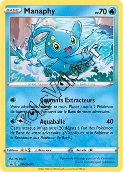 Carte Pokémon Manaphy  n°275 de la série Promo SWSH
