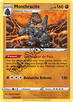 Carte Pokémon Monthracite n°054 de la série Promo SWSH