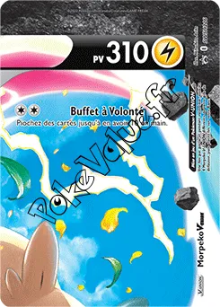 Carte Pokémon Morpeko V UNION En haut à droite n°216 de la série Promo SWSH