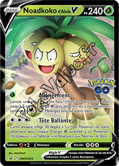Carte Pokémon Noadkoko d’Alola V n°225 de la série Promo SWSH