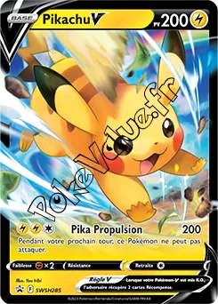 Carte Pokémon Pikachu V  n°285 de la série Promo SWSH