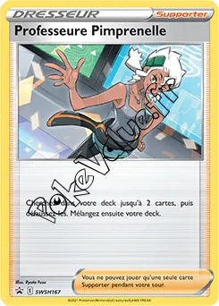 Carte Pokémon Professeure Pimprenelle n°167 de la série Promo SWSH