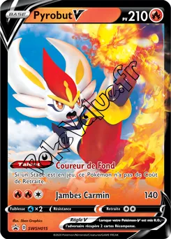 Carte Pokémon Pyrobut V n°015 de la série Promo SWSH