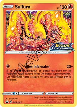 Carte Pokémon Sulfura  n°185 de la série Promo SWSH