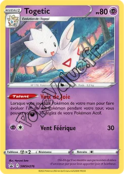 Carte Pokémon Togetic  n°276 de la série Promo SWSH