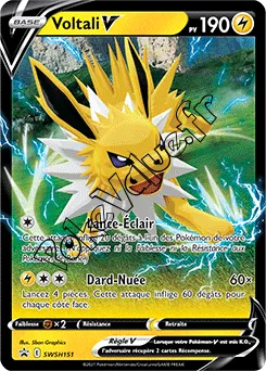 Carte Pokémon Voltali V  n°151 de la série Promo SWSH