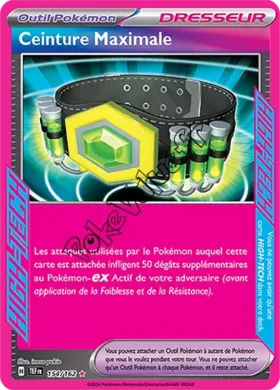 Carte Pokémon Ceinture Maximale n°154 de la série Forces Temporelles