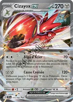 Carte Pokémon Cizayox ex  n°111 de la série Forces Temporelles