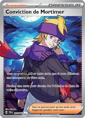 Carte Pokémon Conviction de Mortimer n°201 de la série Forces Temporelles