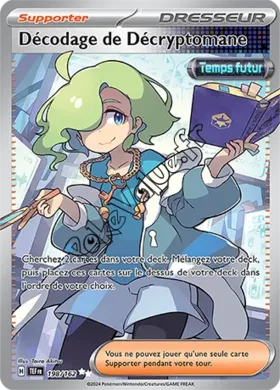 Carte Pokémon Décodage de Décryptomane n°198 de la série Forces Temporelles