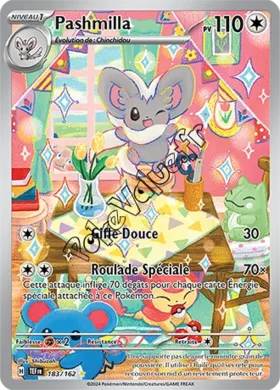 Carte Pokémon Pashmilla  n°183 de la série Forces Temporelles