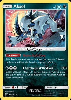 Carte Pokémon Absol  Reverse n°88 de la série Duo de Choc