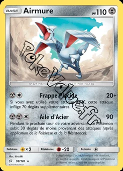 Carte Pokémon Airmure n°98 de la série Duo de Choc