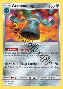 Carte Pokémon Archéodong n°101 de la série Duo de Choc
