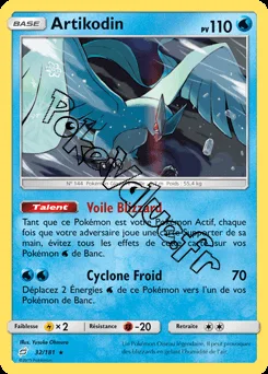 Carte Pokémon Artikodin n°32 de la série Duo de Choc