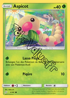 Carte Pokémon Aspicot n°2 de la série Duo de Choc