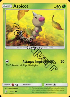 Carte Pokémon Aspicot n°3 de la série Duo de Choc