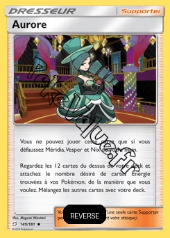 Carte Pokémon Aurore Reverse n°149 de la série Duo de Choc