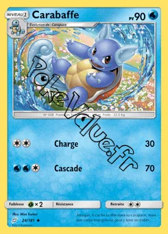 Carte Pokémon Carabaffe n°24 de la série Duo de Choc