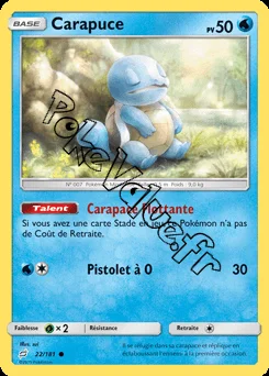 Carte Pokémon Carapuce n°22 de la série Duo de Choc